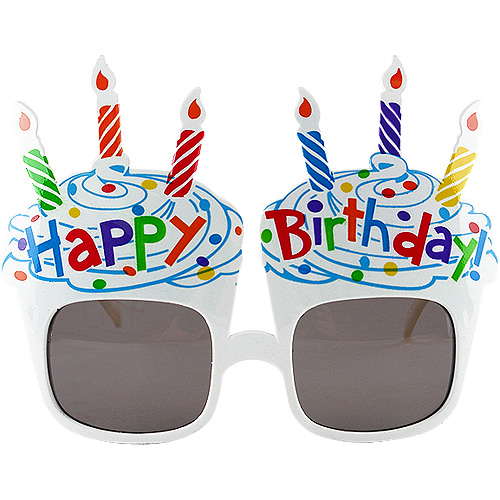 생일컵케익안경 화이트 [12개 한팩]