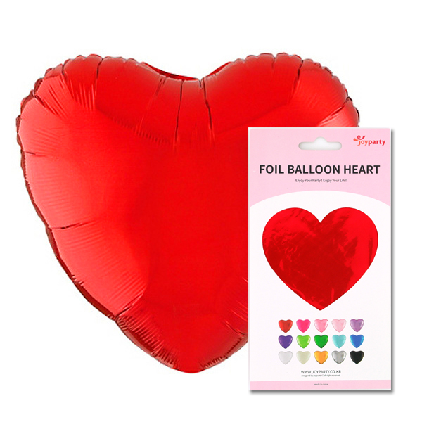은박풍선 18인치 하트 원팩포장 [레드] [10입]