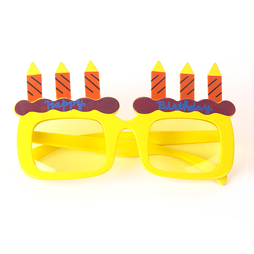 생일촛불안경 옐로우 [12개 한팩]