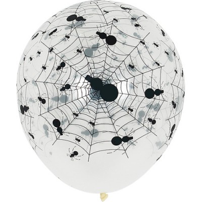 [셈퍼텍스] 할로윈풍선 30cm 투명 스파이더 인피니티 [50입]