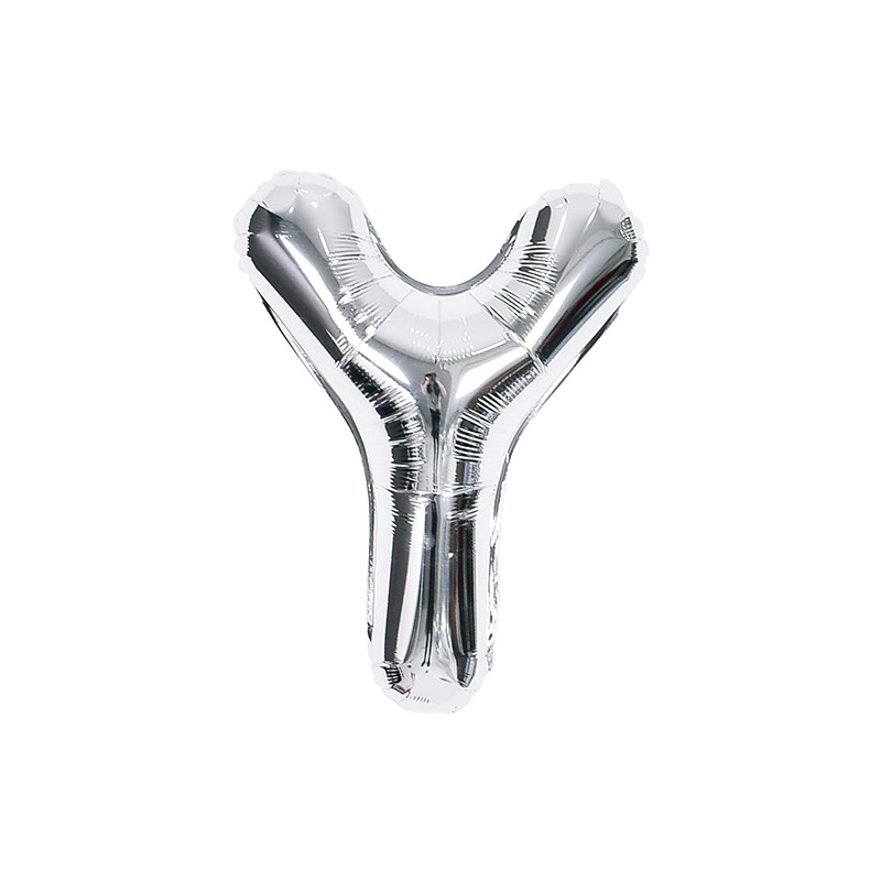 알파벳은박풍선 소 실버 [Y] 자동실링 10입