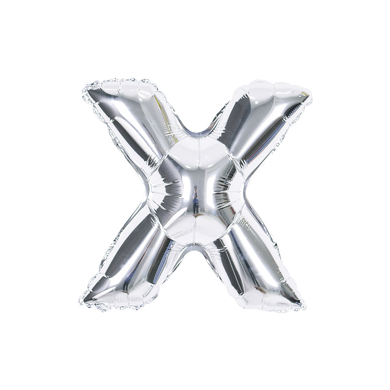 알파벳은박풍선 소 실버 [X] 자동실링 10입