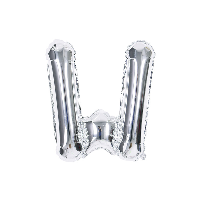 알파벳은박풍선 소 실버 [W] 자동실링 10입