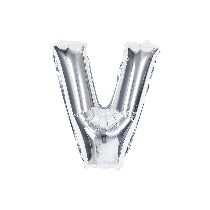 알파벳은박풍선 소 실버 [V] 자동실링 10입