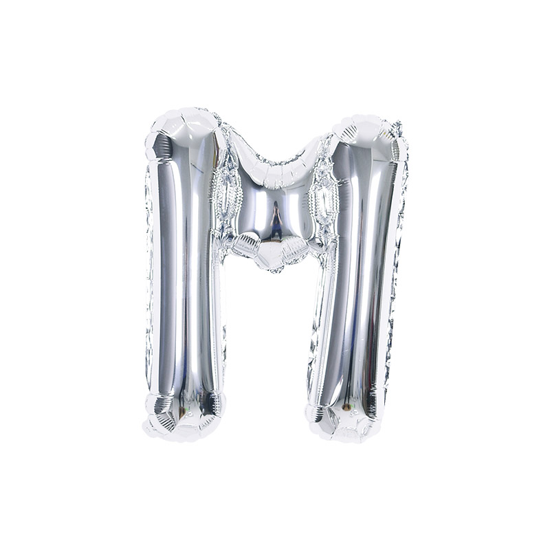 알파벳은박풍선 소 실버 [M] 자동실링 10입