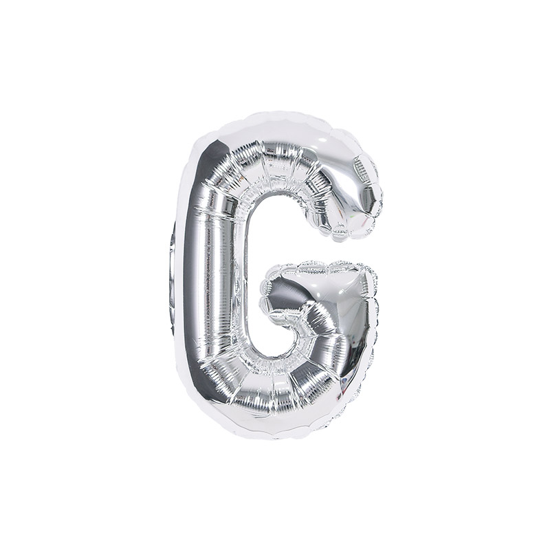 알파벳은박풍선 소 실버 [G] 자동실링 10입