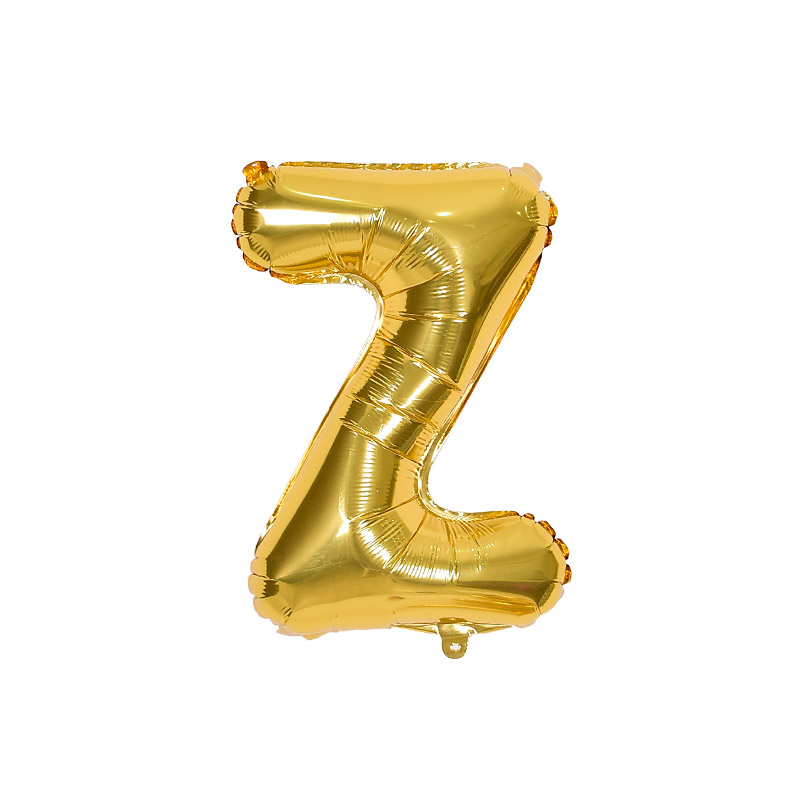 알파벳은박풍선 소 골드 [Z] 자동실링 10입