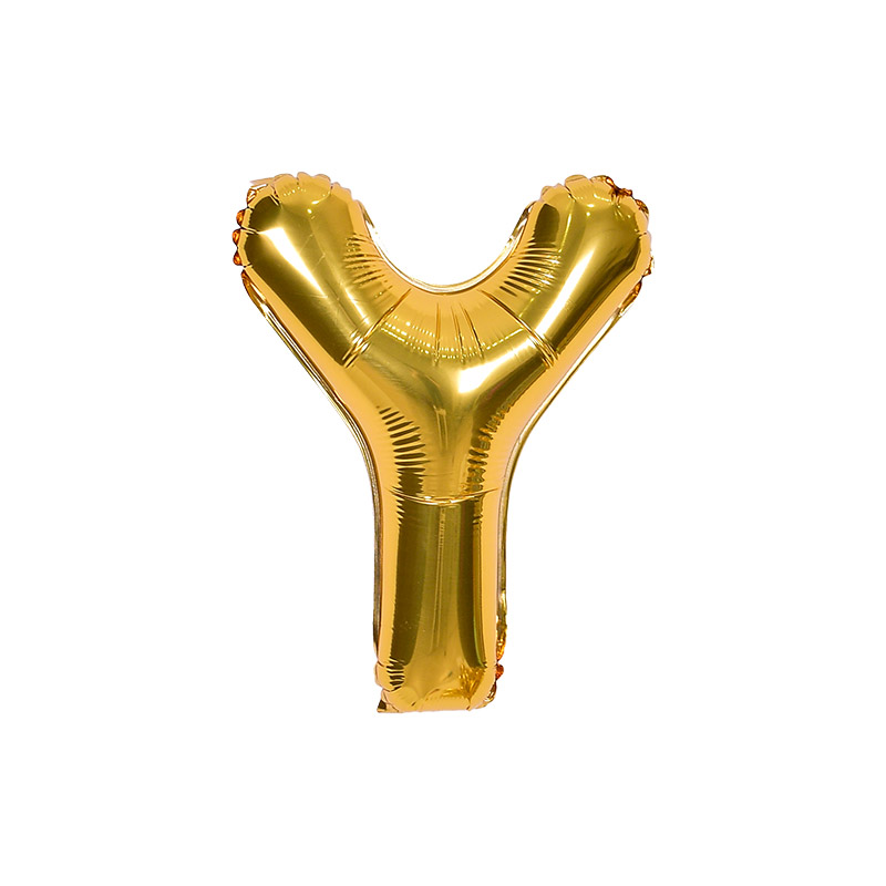 알파벳은박풍선 소 골드 [Y] 자동실링 10입