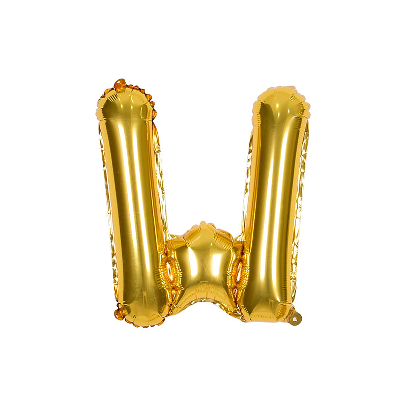 알파벳은박풍선 소 골드 [W] 자동실링 10입