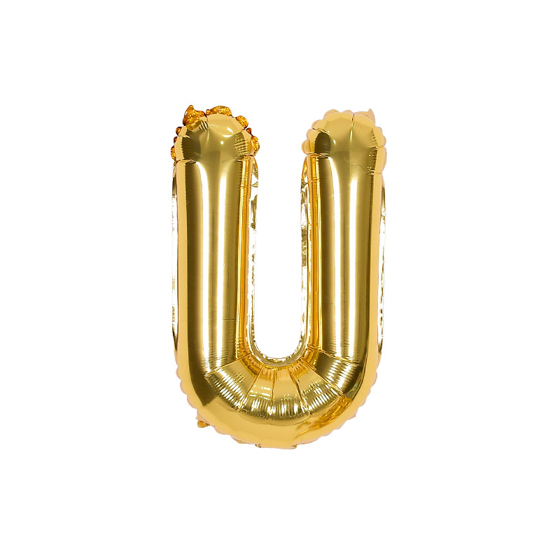알파벳은박풍선 소 골드 [U] 자동실링 10입