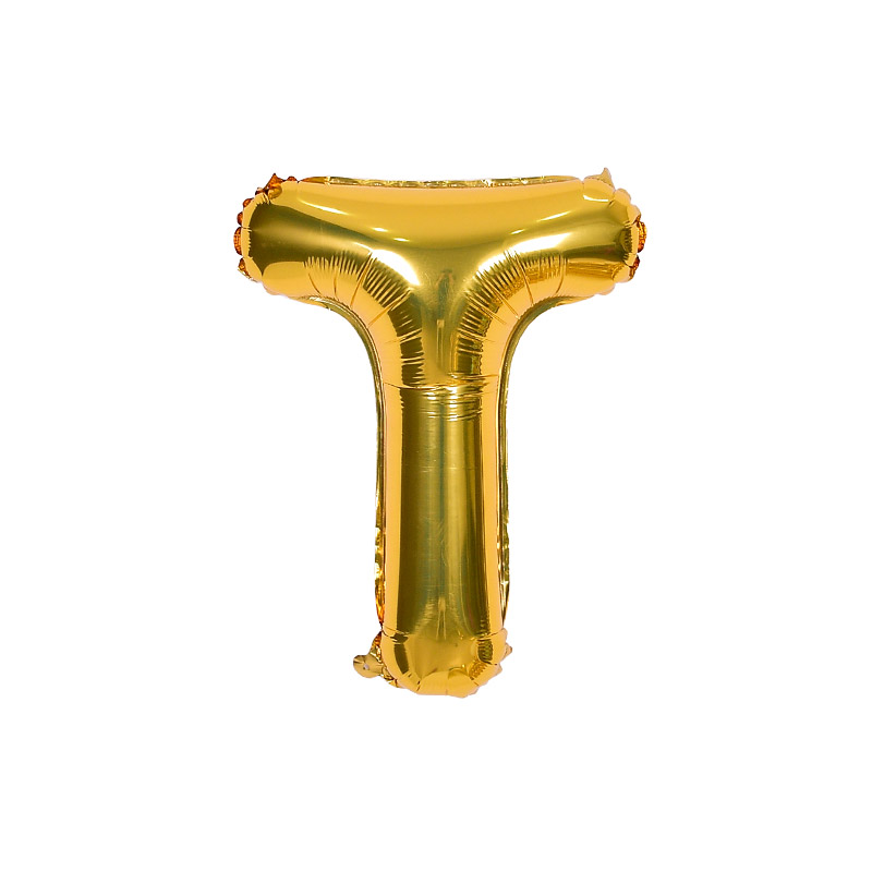 알파벳은박풍선 소 골드 [T] 자동실링 10입