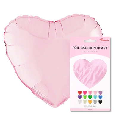 은박풍선 18인치 하트 원팩포장 [핑크] [10입]