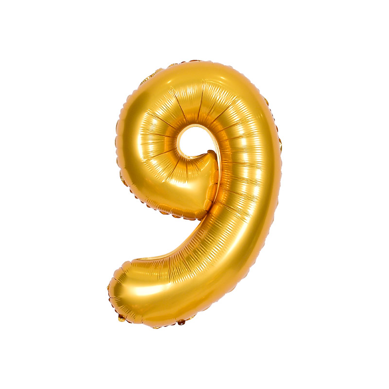 숫자은박풍선 중 [9] 골드 10입