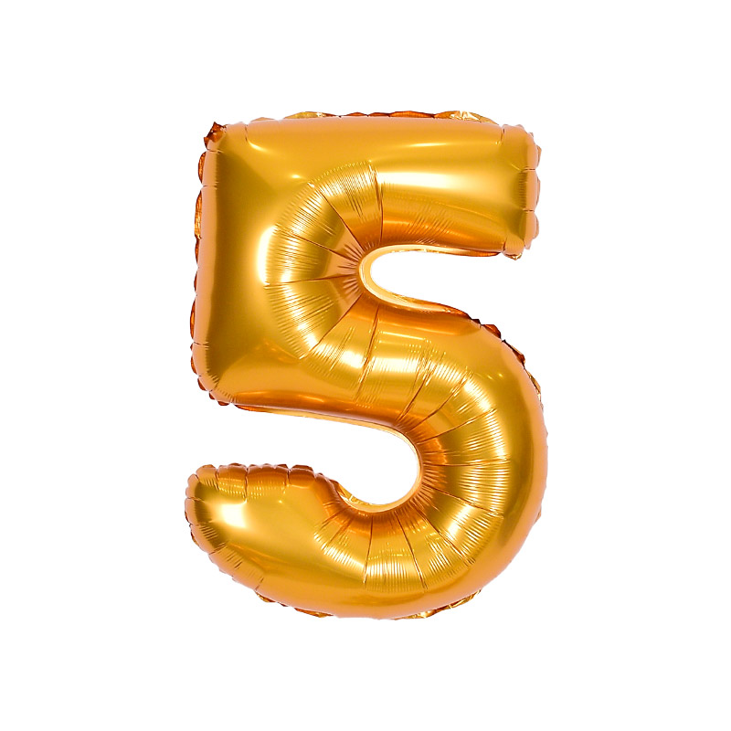 숫자은박풍선 중 [5] 골드 10입