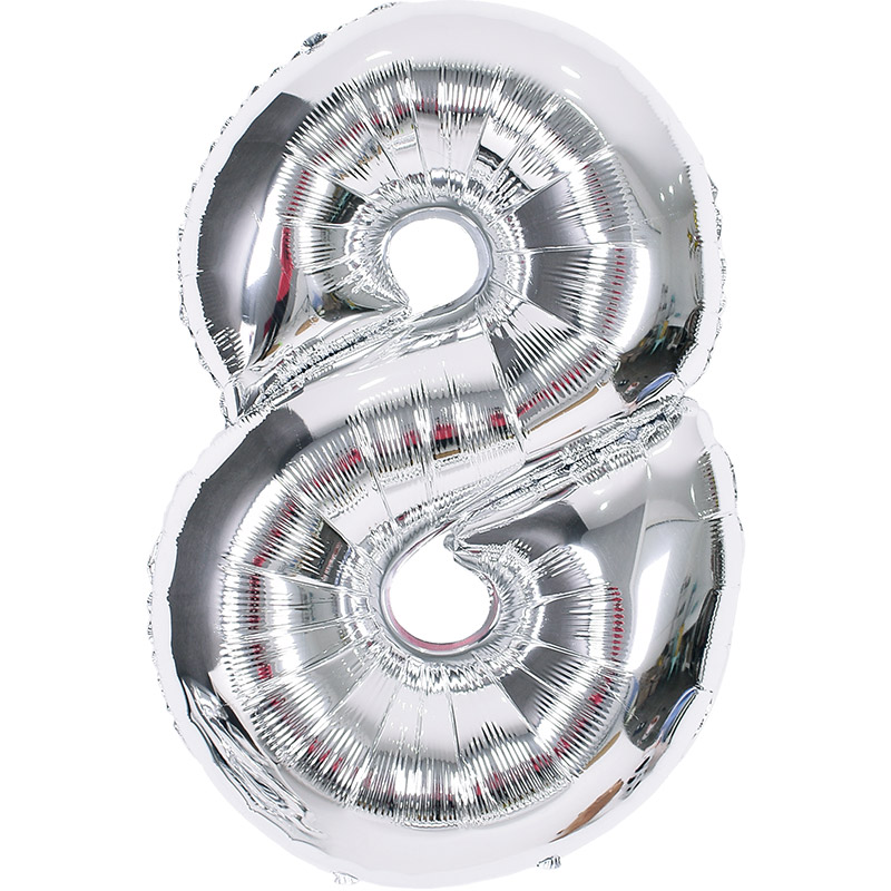 숫자은박풍선 대 [8] 실버 신형 [10입]