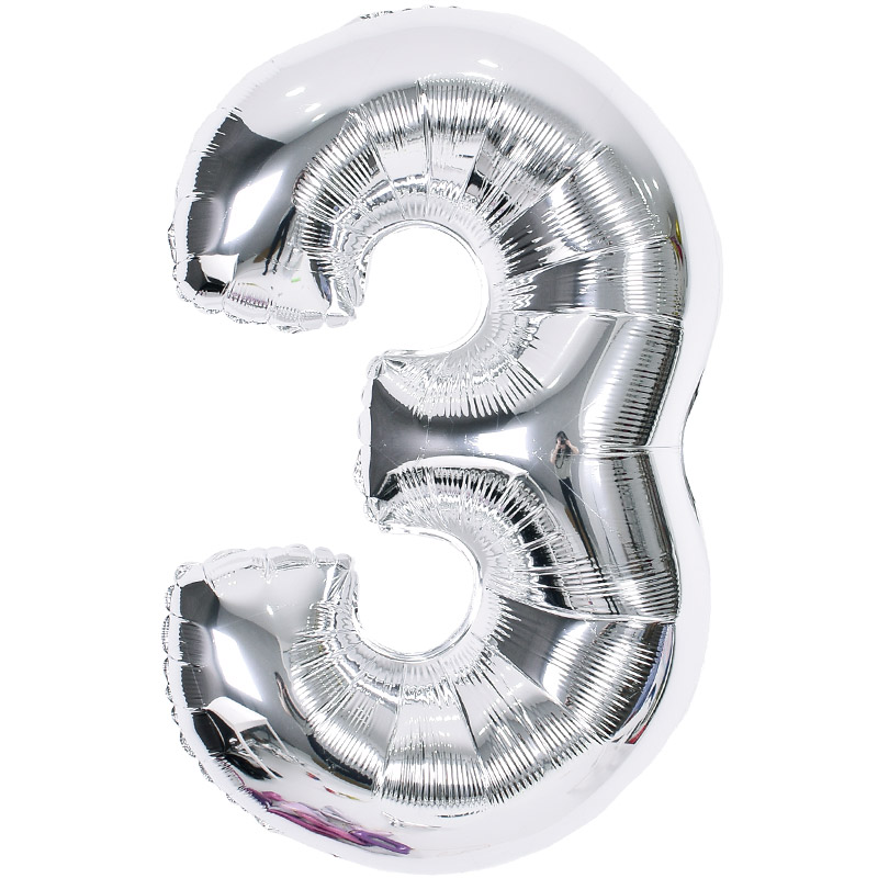 숫자은박풍선 대 [3] 실버 신형 [10입]