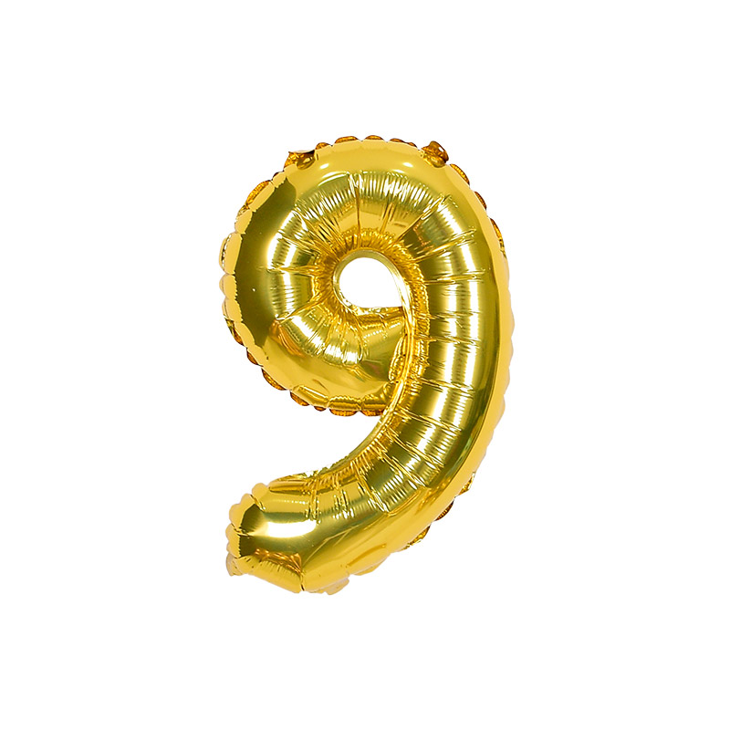 숫자은박풍선 소 [9] 골드 [10입]