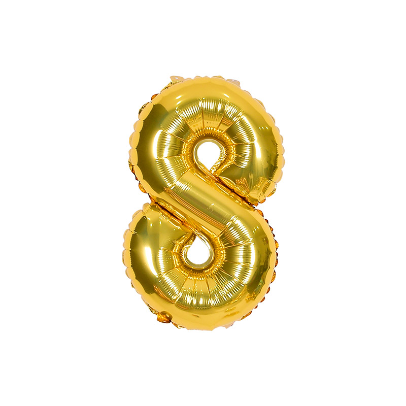 숫자은박풍선 소 [8] 골드 10입