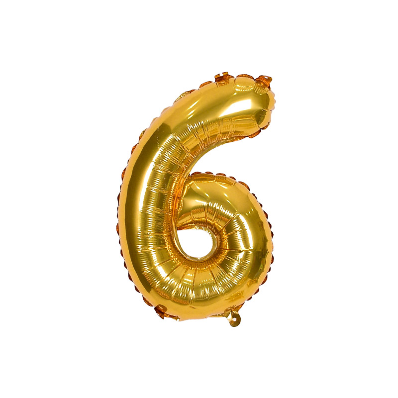 숫자은박풍선 소 [6] 골드 10입