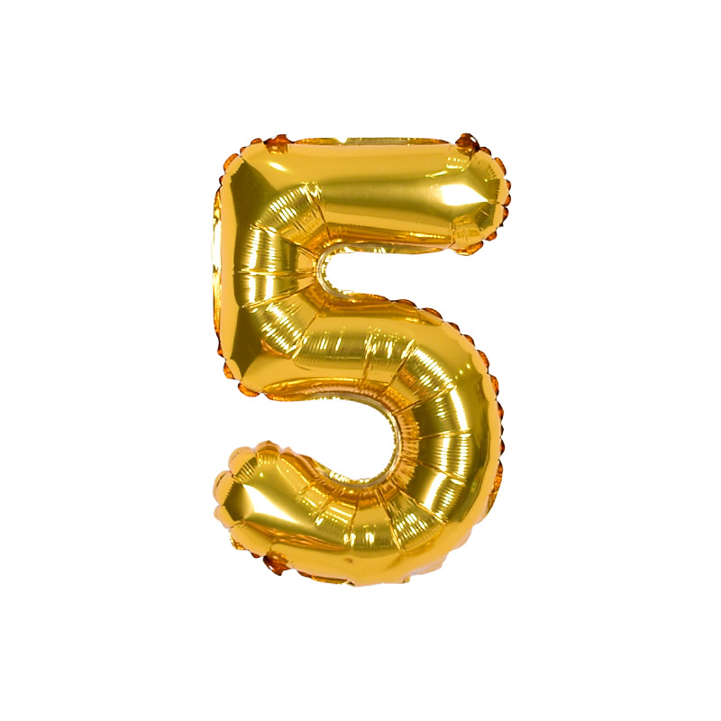 숫자은박풍선 소 [5] 골드 10입