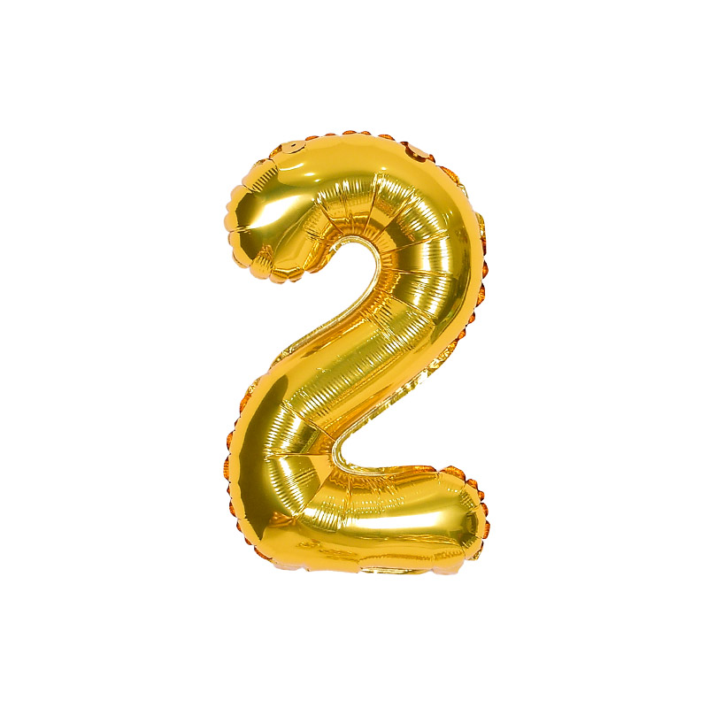 숫자은박풍선 소 [2] 골드 10입
