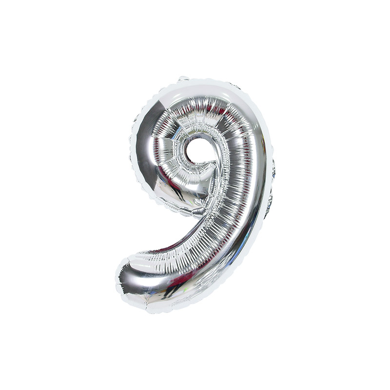 숫자은박풍선 소 [9] 실버 10입
