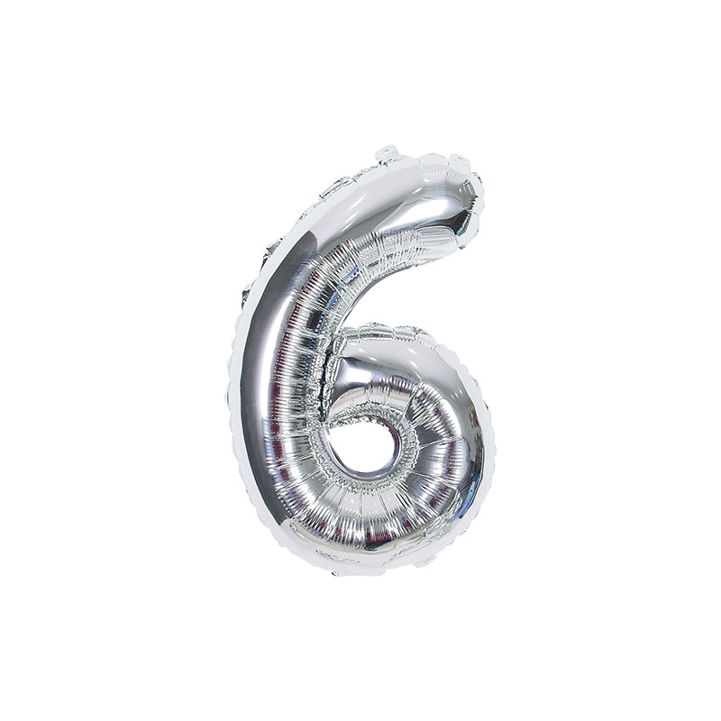 숫자은박풍선 소 [6] 실버 10입