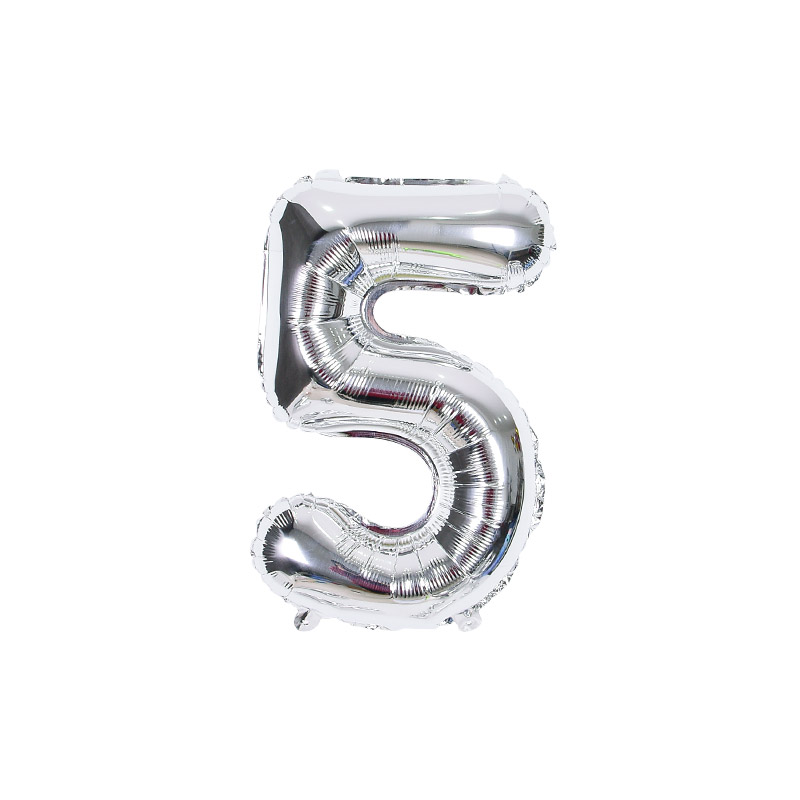 숫자은박풍선 소 [5] 실버 10입