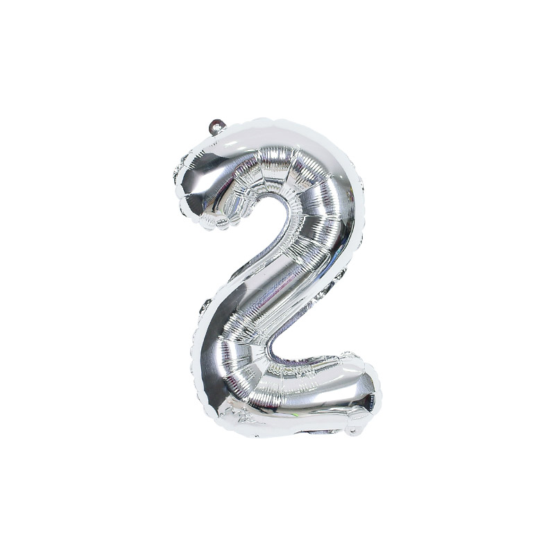 숫자은박풍선 소 [2] 실버 10입