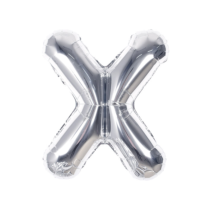 알파벳은박풍선 중 실버 [X] 신형 [10입]