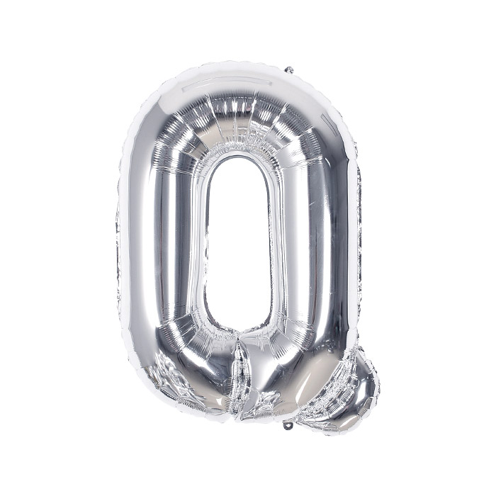 알파벳은박풍선 중 실버 [Q] 신형 [10입]