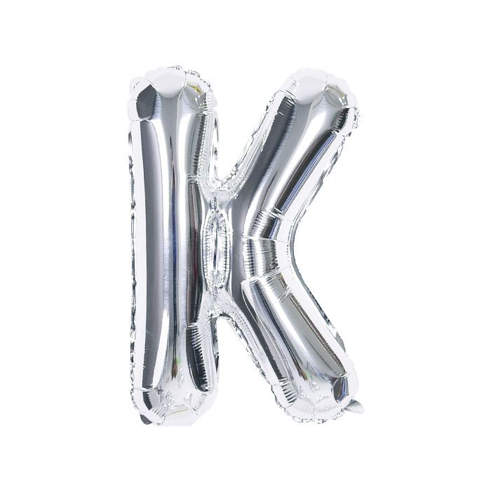 알파벳은박풍선 중 실버 [K] 신형 [10입]