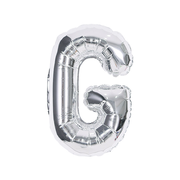 알파벳은박풍선 중 실버 [G] 신형 [10입]