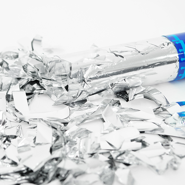 은박꽃가루폭죽 실버 [12개한팩]