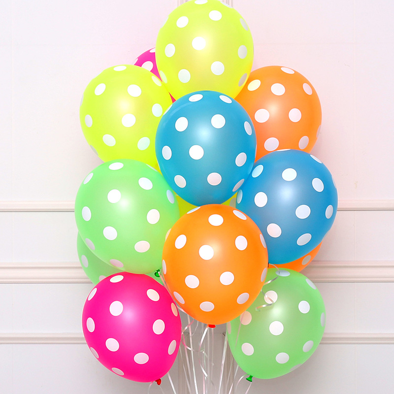 [셈퍼텍스] 30cm 도트 네온혼합 [50입]