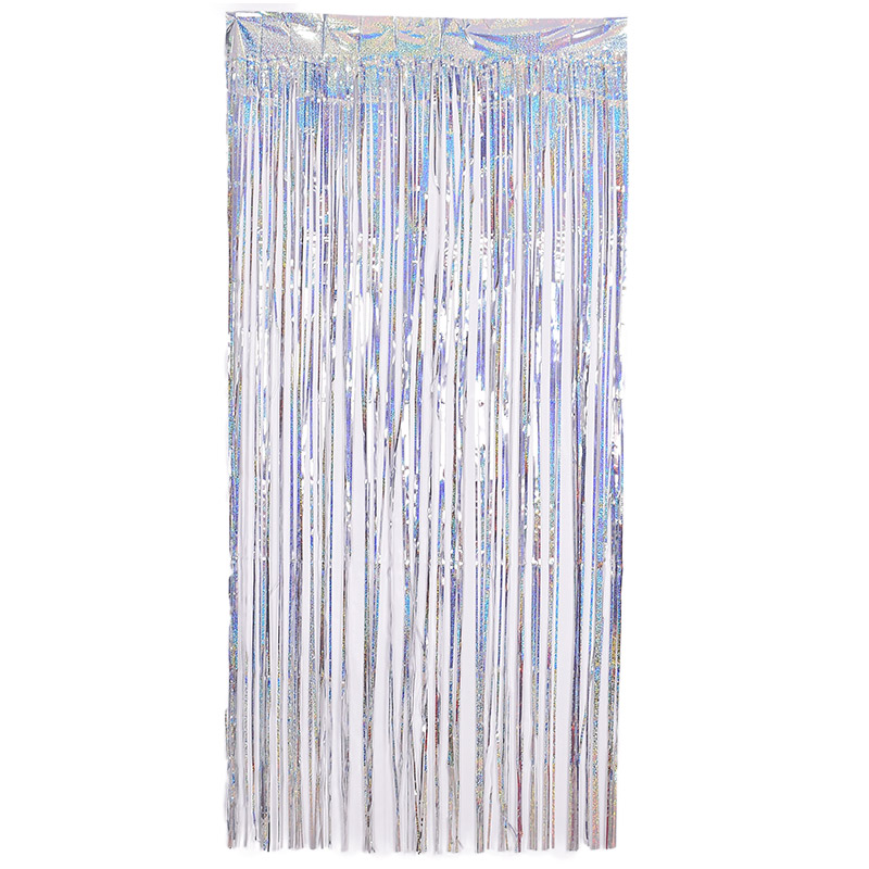 파티은박커튼 홀로그램 실버 [폭 1m / 높이 2m]