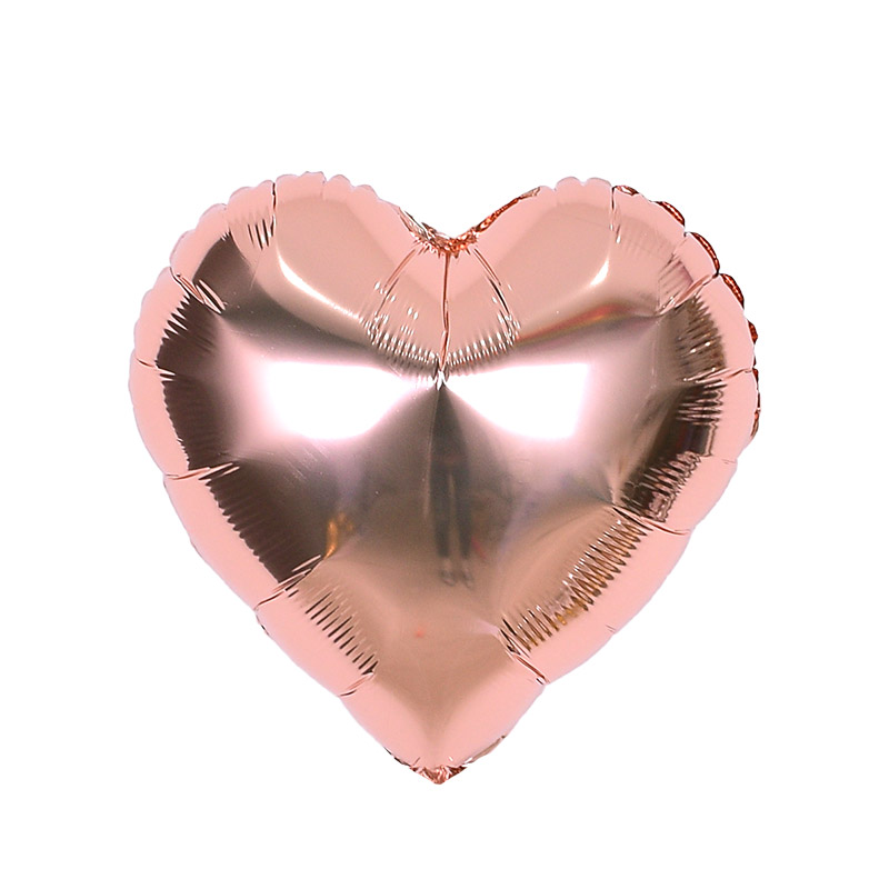 은박풍선 18인치 하트 원팩포장 [로즈골드] [10입]
