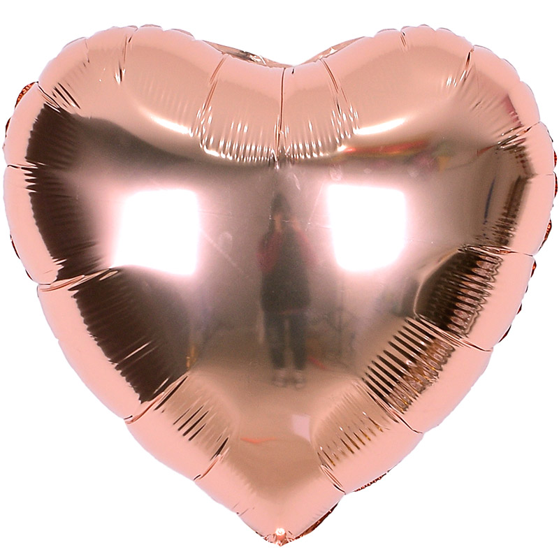 은박하트풍선 24인치 로즈골드 [원팩포장] [10입]