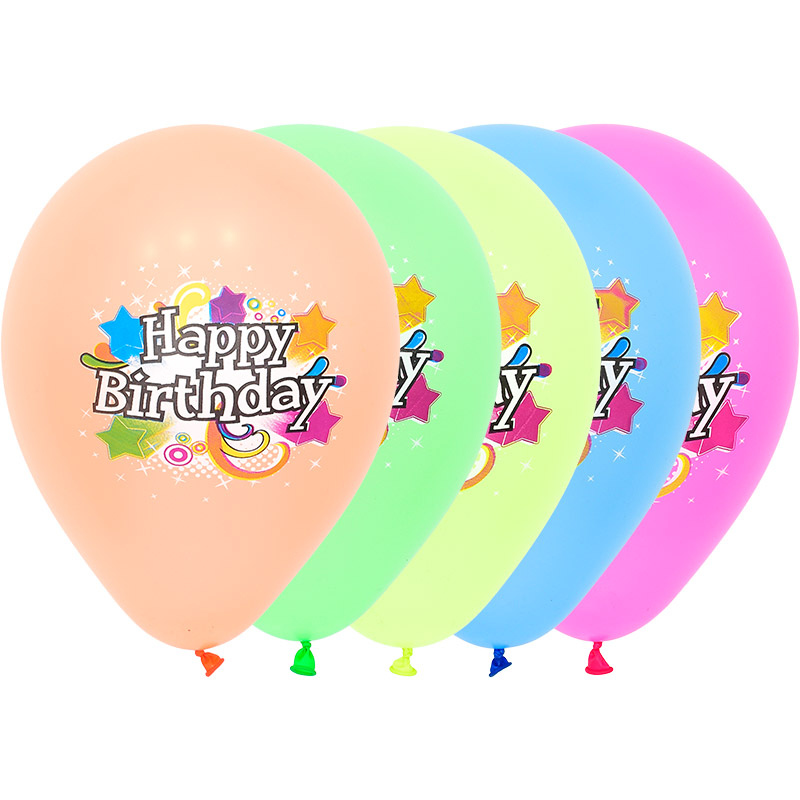 [셈퍼텍스] 30cm 생일 CMYK 네온혼합 50입 1+1증정행사 한봉사면한봉더