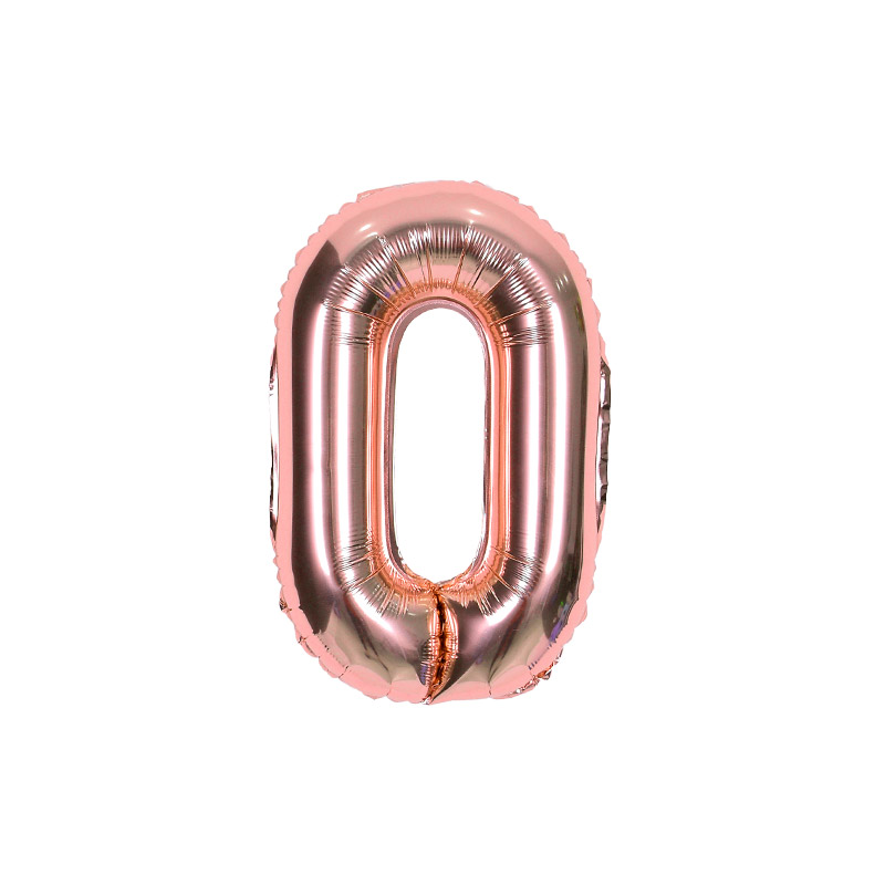 숫자은박풍선 소 [0] 로즈골드 10입