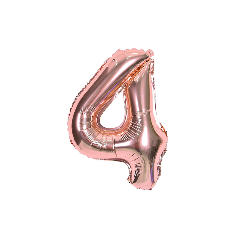 숫자은박풍선 소 [4] 로즈골드 10입