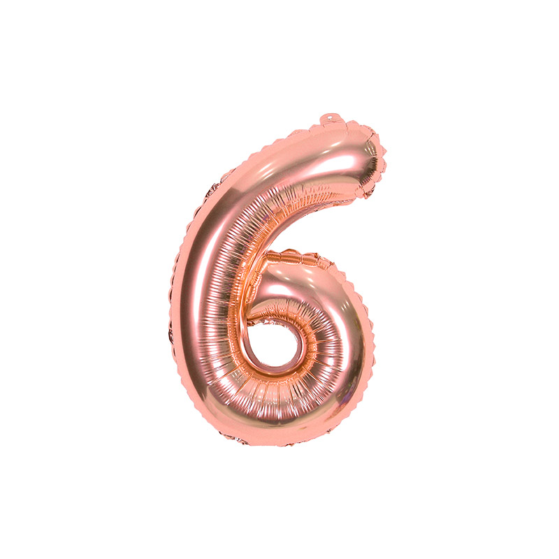 숫자은박풍선 소 [6] 로즈골드 10입