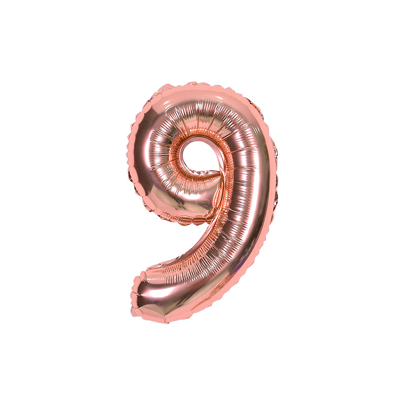 숫자은박풍선 소 [9] 로즈골드 10입
