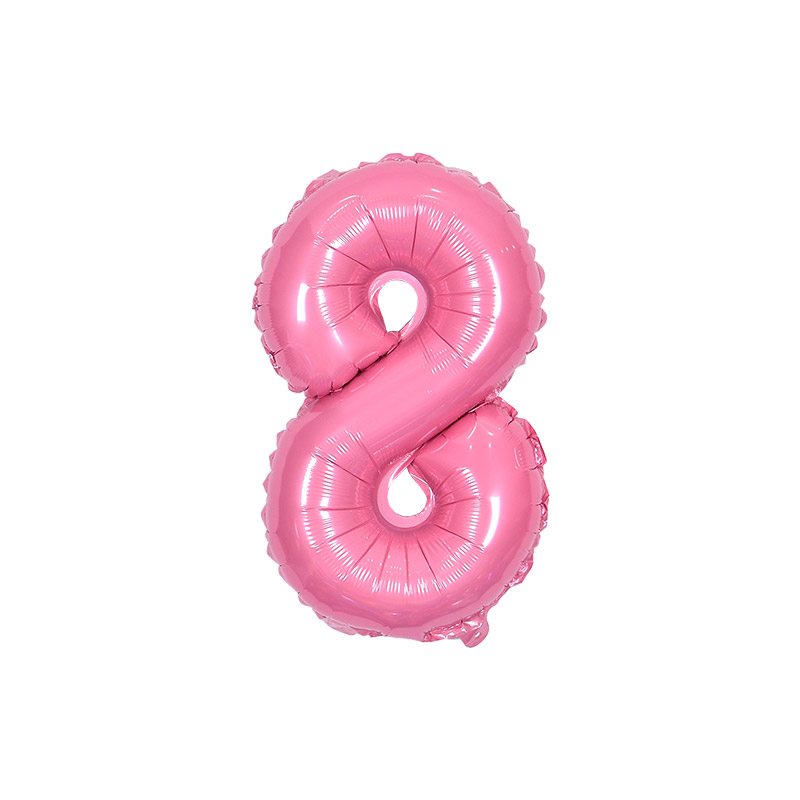 숫자은박풍선 소 [8] 핑크 10입