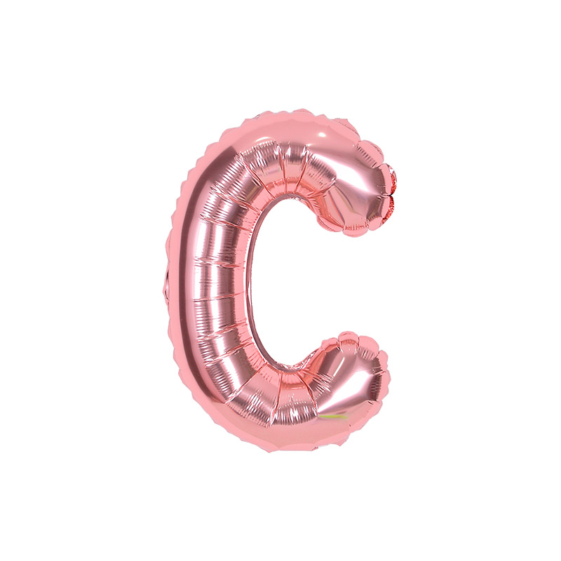 알파벳은박풍선 소 로즈골드 [C] 자동실링 10입