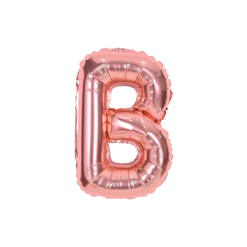 알파벳은박풍선 소 로즈골드 [B] 자동실링 10입