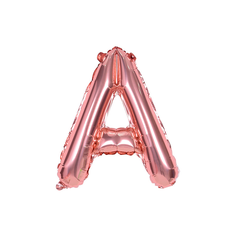 알파벳은박풍선 소 로즈골드 [A] 자동실링 10입