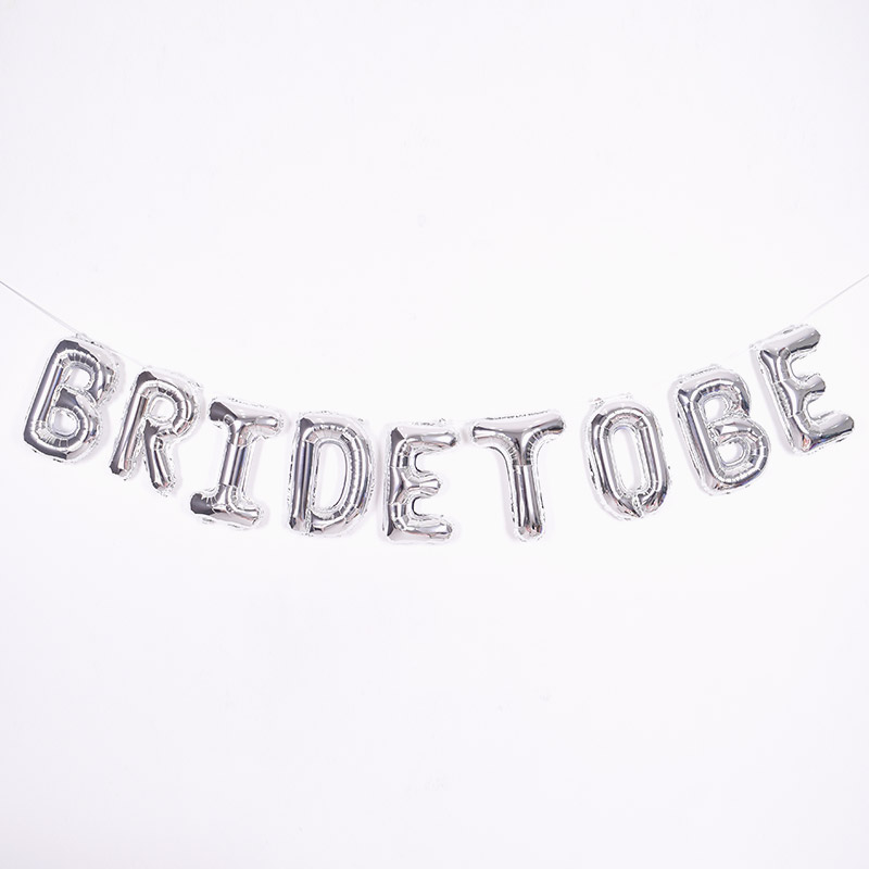 은박풍선세트 BRIDE TO BE 실버 [10입]