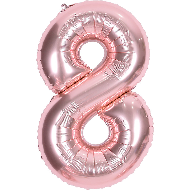 숫자은박풍선 대 [8] 로즈골드 [10입]