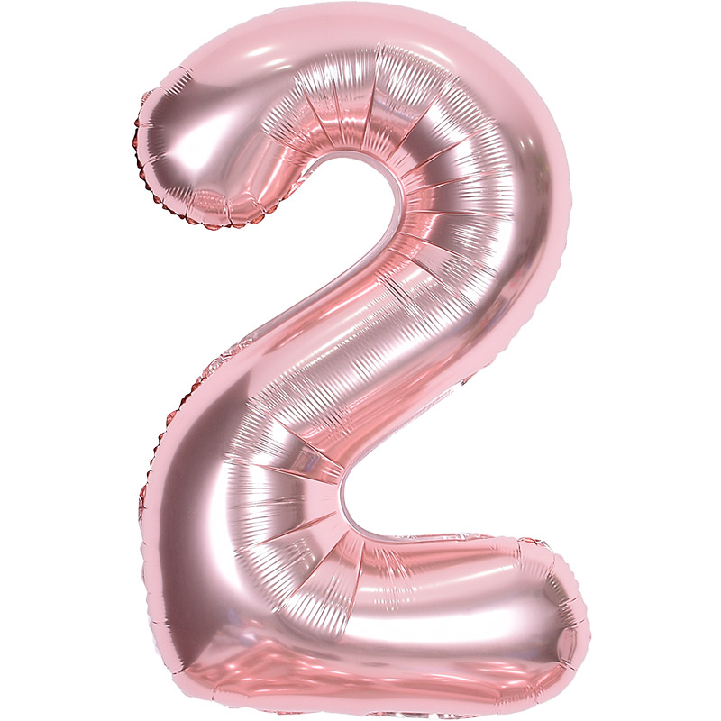 숫자은박풍선 대 [2] 로즈골드 [10입]